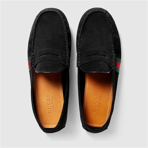 gucci leather driver shoes|Gucci suede driving shoes.